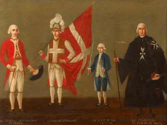 Würdenträger des Ordens von St. Johann mit Page des Sieges, ca. 1789-96